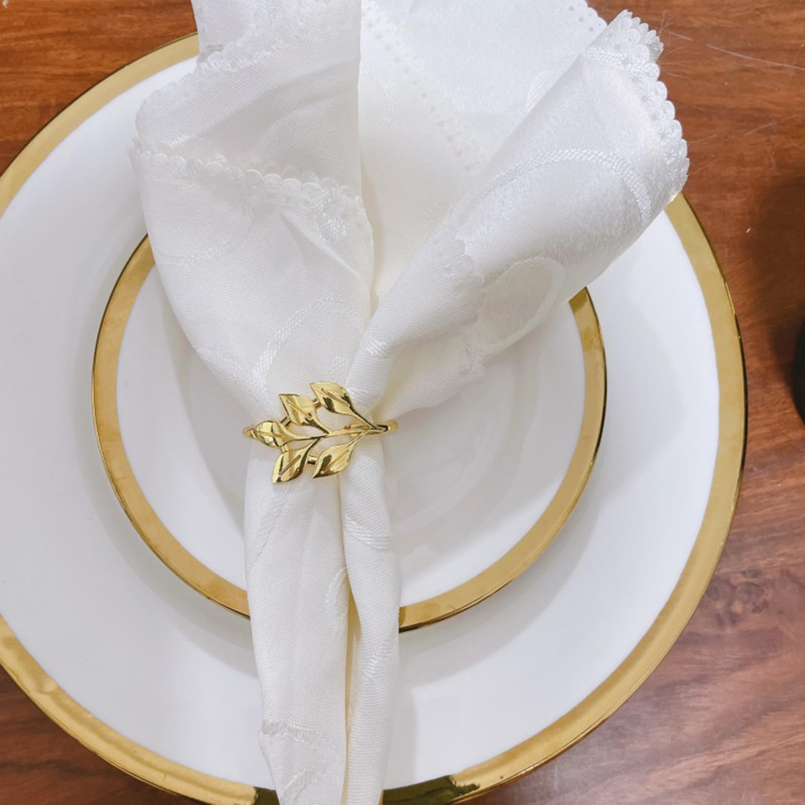 JVHLOV 20PCS Napkin Rings, Metal Napkin Buckles, for Harvest Thanksgiving, Wedding, Dinner, Party, Banquet - Image 4