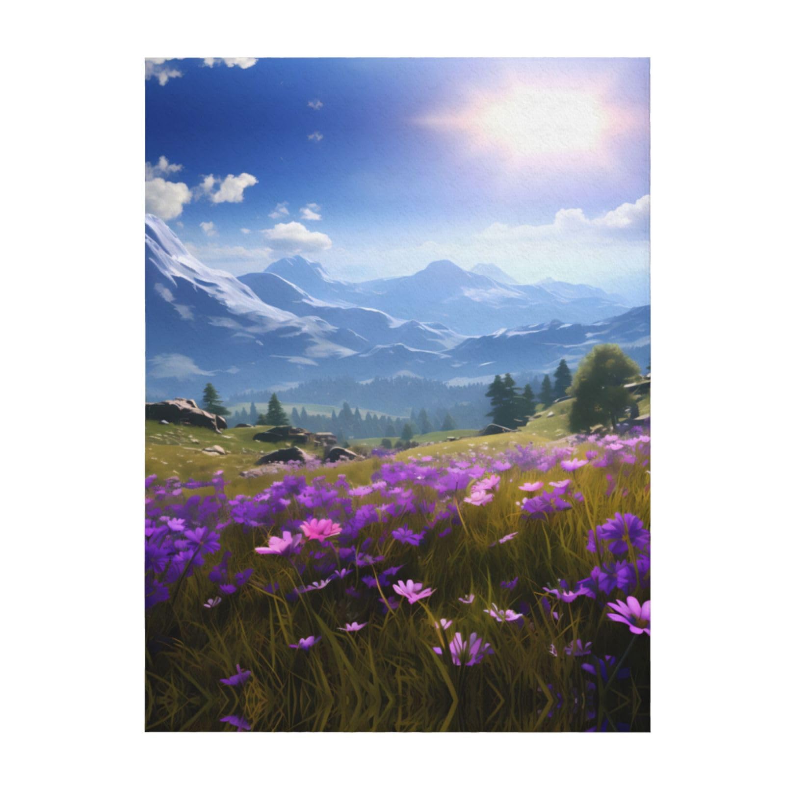 Couverture fleurs violettes lit canapé plaid chaud léger