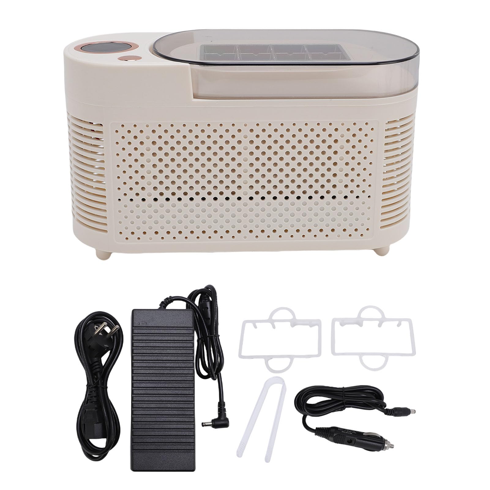 Mini Máquina de Hielo Portátil para Encimera, Fabricación de Hielo Rápida de 120W, 8 Cubos en 10 Minutos para Casa, Camping, RV (Enchufe de la UE)