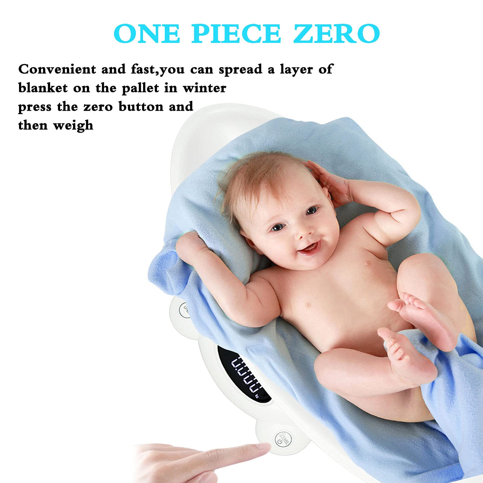 BáScula para Mascotas,BáScula Bebe,BáScula para BebéS con FuncióN De RetencióN Pantalla LCD con Pilas(MáX:120Kg) Blanco.