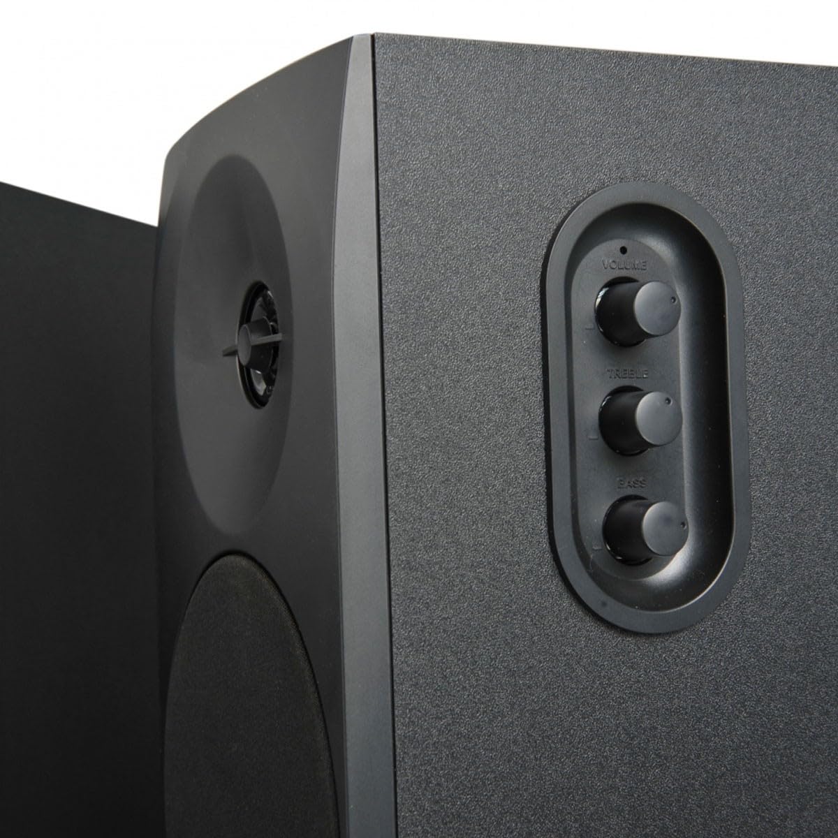 Woxter Dynamic Line 410 Black – 2.0 głośnik stereo (zasilanie o mocy 150 W, drewno, 4 głośniki niskotonowe, 2 głośniki wysokotonowe, 3,5 mm, RCA, system Bass Reflex Control (głośność, wysokie tony,
