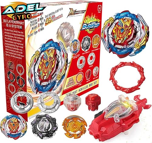 Zest Aquiles Blade Juguetes para niños Bey Battle Burst Battling Tops Juego Sparking Launcher Bae Blades Set Left and Right String Launcher Play