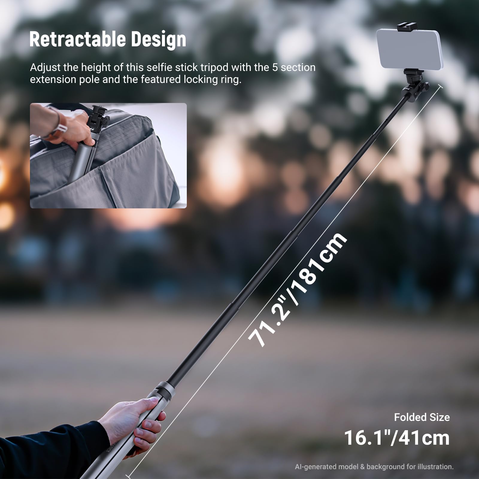 NEEWER BASICS ST012 Stojak na światło ze śrubą 1/4 cala i uchwytem na telefon, regulowany statyw ze stopu aluminium z odłączanymi kółkami do fotografii, oświetlenia wideo, telefonu komórkowego