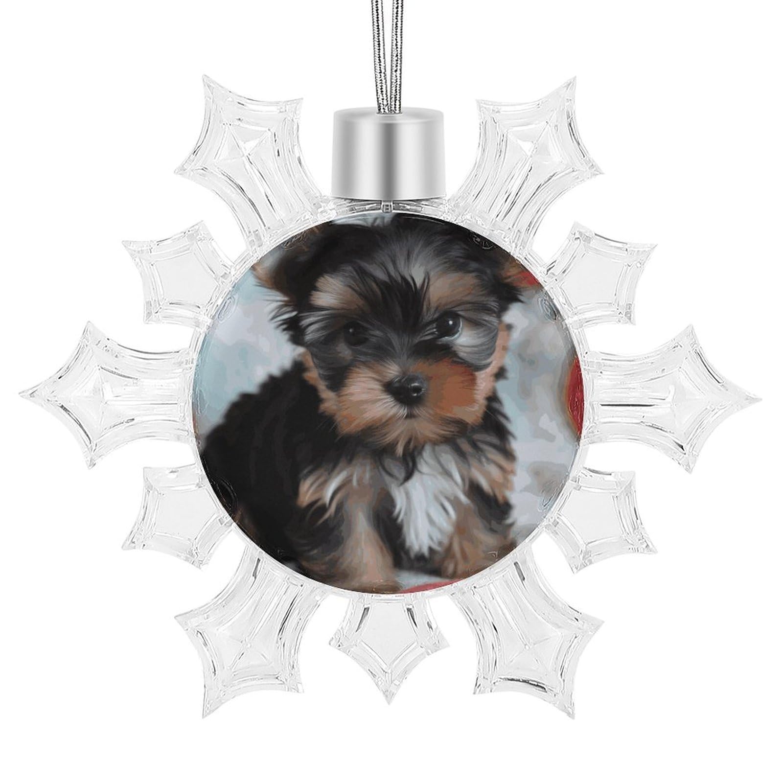 Pendentif flocon de neige Yorkshire en aluminium et plastique ornement de qualité Noël et mariage