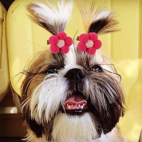 Miniatura 5 de 50 pinzas para el pelo de perro y gato, lindos clips florales para el pelo de perro, lazos de flores para perros, horquillas para el pelo de las