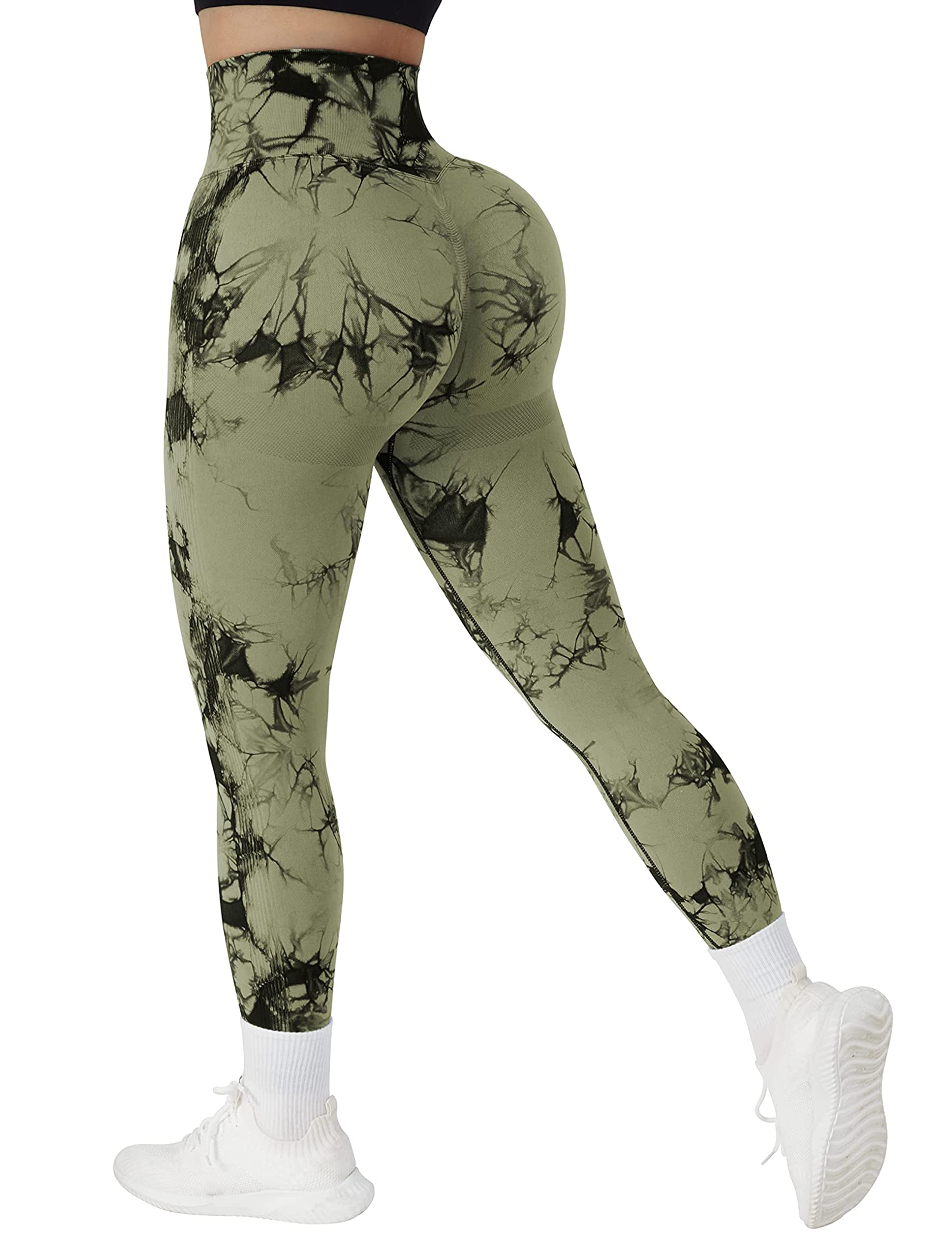 Women Seamless Scrunch Butt Leggings Contour High Waisted Yoga Pants Tummy Control Compression Workout Tights