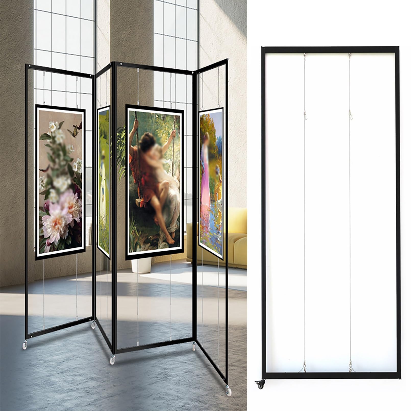 Chevalet publicitaire 60 x 150 cm au design artistique pour exposition