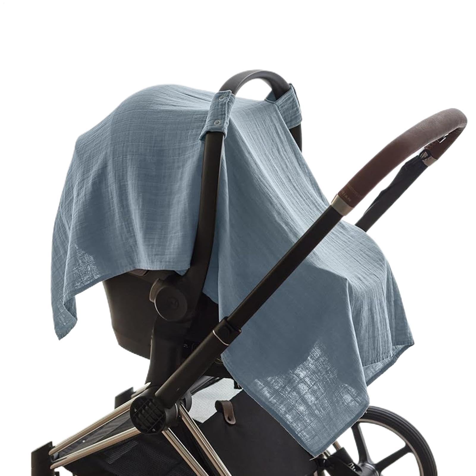 Sombrilla para portabebés: ajuste elástico universal, mantón de lactancia spandex elástico, ventilación alto flujo aire, forro carrito compras mezcla algodón suave | Poncho protector padres y re