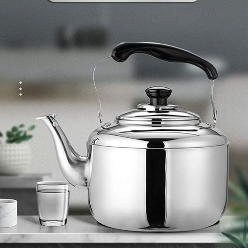 Miniatura 7 de Tetera, tetera, hervidor de té de 5 litros, estufa de acero inoxidable, tetera silbante apta para todo tipo de estufas
