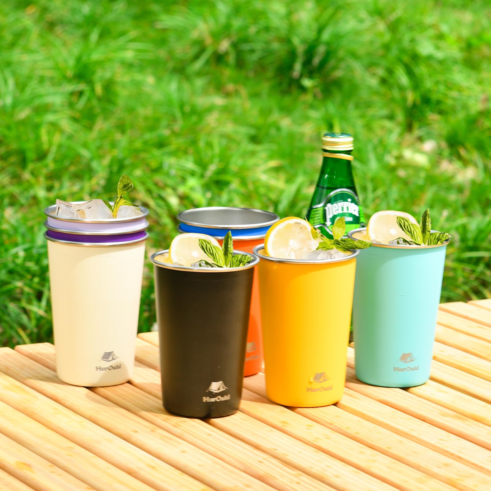 Edelstahlbecher, 473 ml, 4 Stück