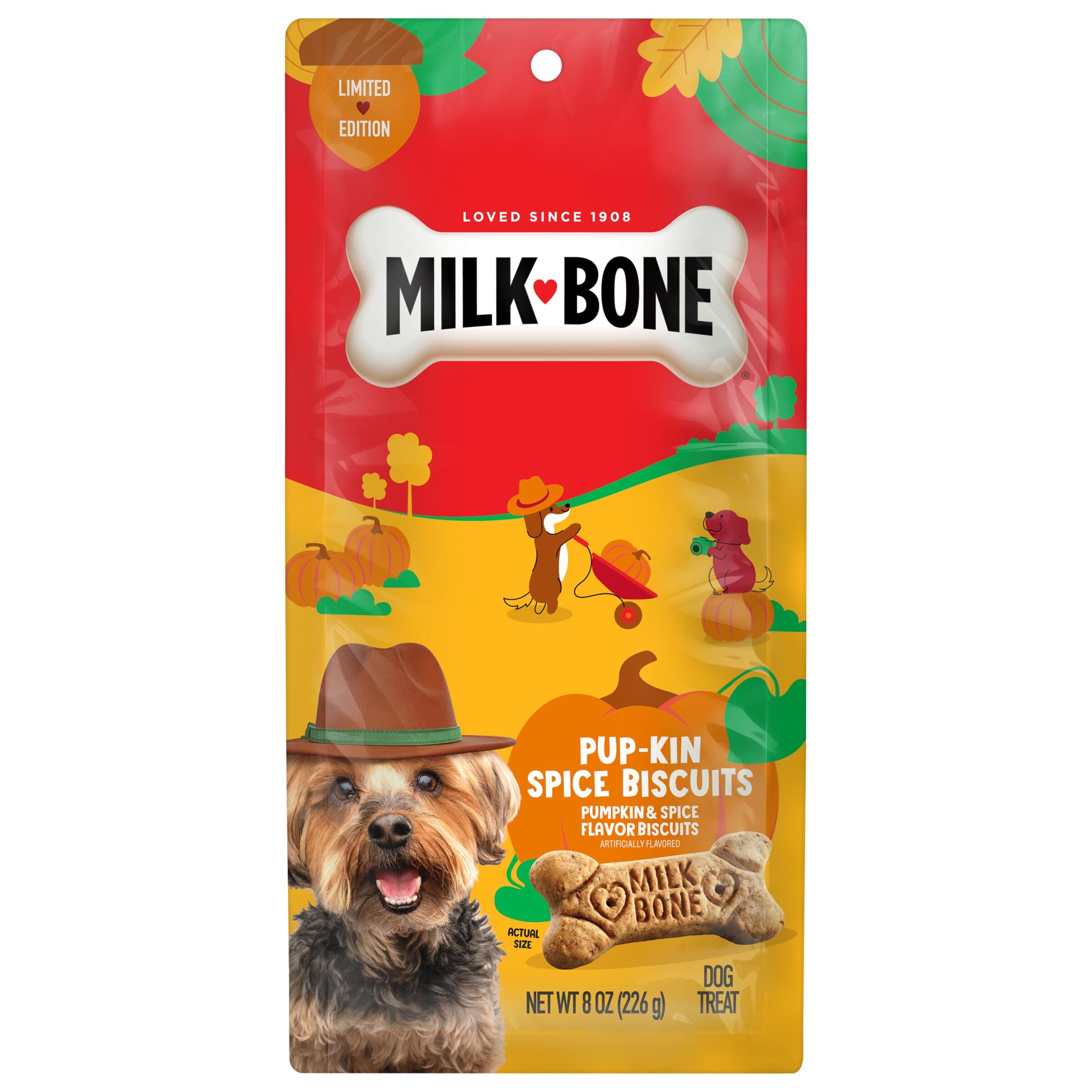 Milk-Bone Pup-kin Spice Biscuits, 8 Oz. Bag