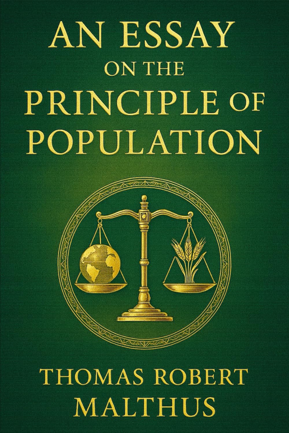 An Essay on the Principle of Population: Population growth theory exploring limits of resources, food supply, and the balance between human needs and environmental capacity