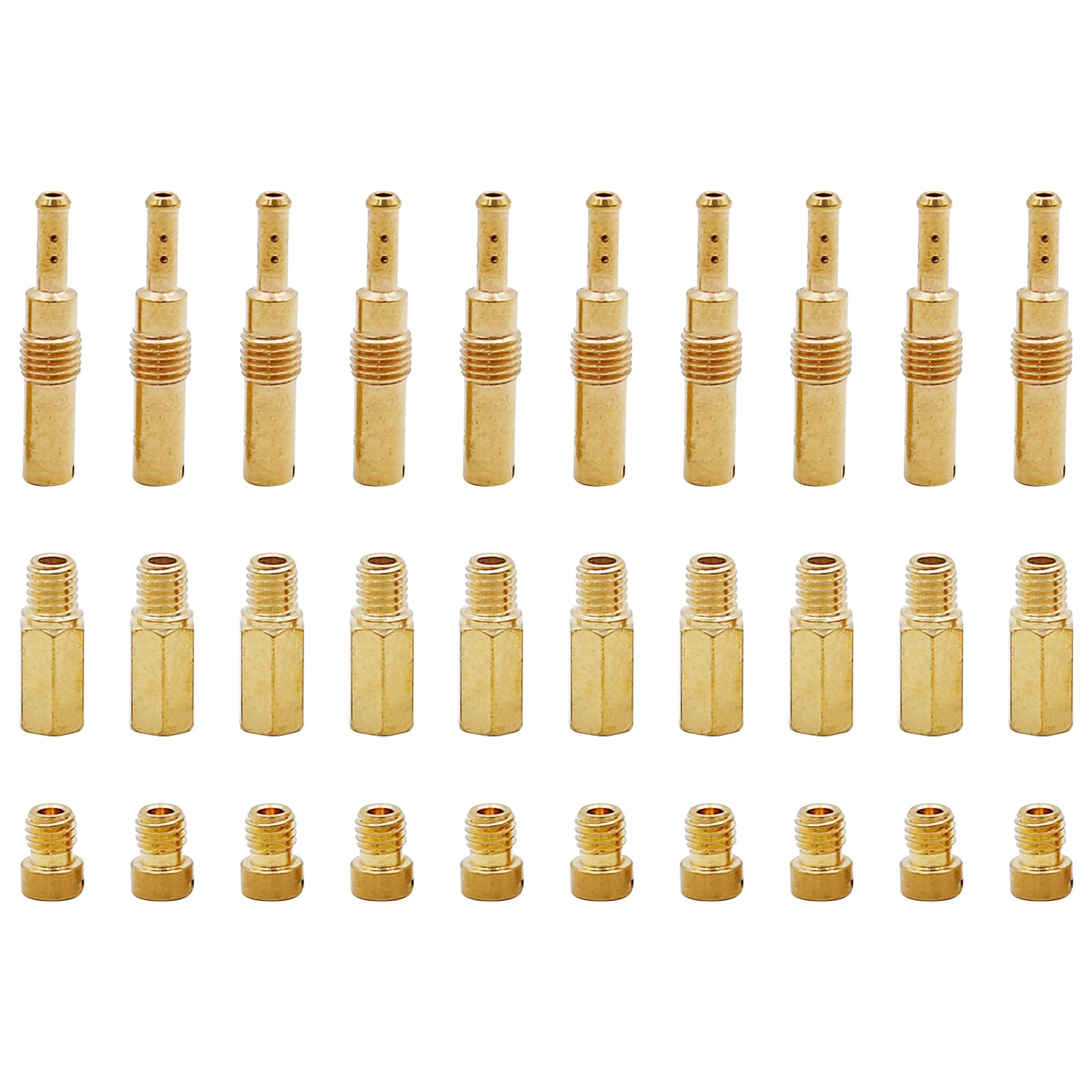 30PCS Carburetor Main Jet Slow Pilot Jet Kit, Include 20pcs Carburetor Main Jets and 10pcs Slow Pilot Jet For Keihin OKO KOSO PE and PWK Carb