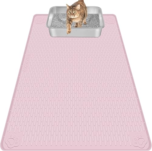 Miniatura 26 de Alfombrilla para Arena de Gatos, Extra Grande de 40" x 28" Alfombrilla de Silicona Alfombrilla Atrapa Arena para Control de Dispersión, Suave en las
