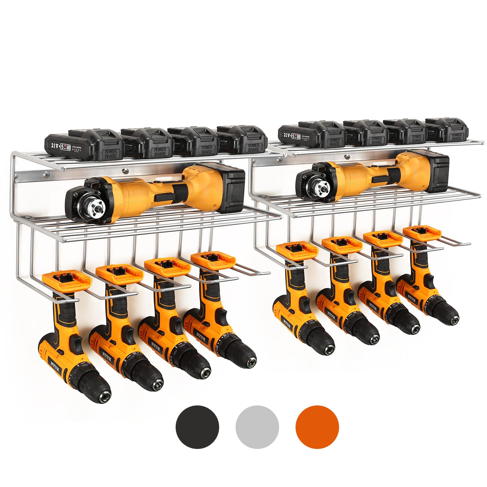 Supports Muraux Pour Outils Électriques - Lot De 2 - Charge 9 Kg - Garage, Atelier