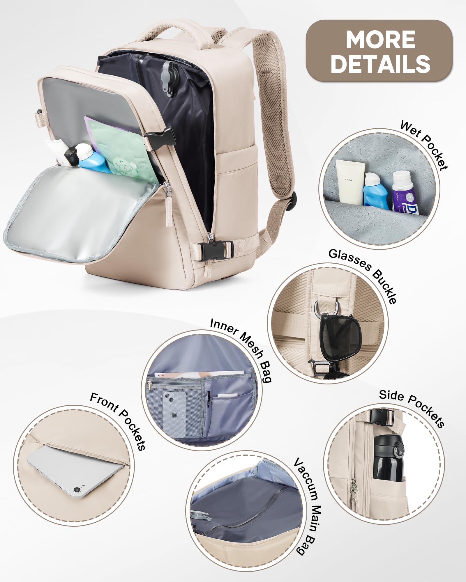 SZLX Mochila De Vacío Equipaje De Mano Mujeres, Mochila Airbag Con Sistema De Vacío Para Viajes, Ryanair Mochila De Viaje Tamaño Cabina Con Bomba Impermeable Maleta De Vacío Para Hombres