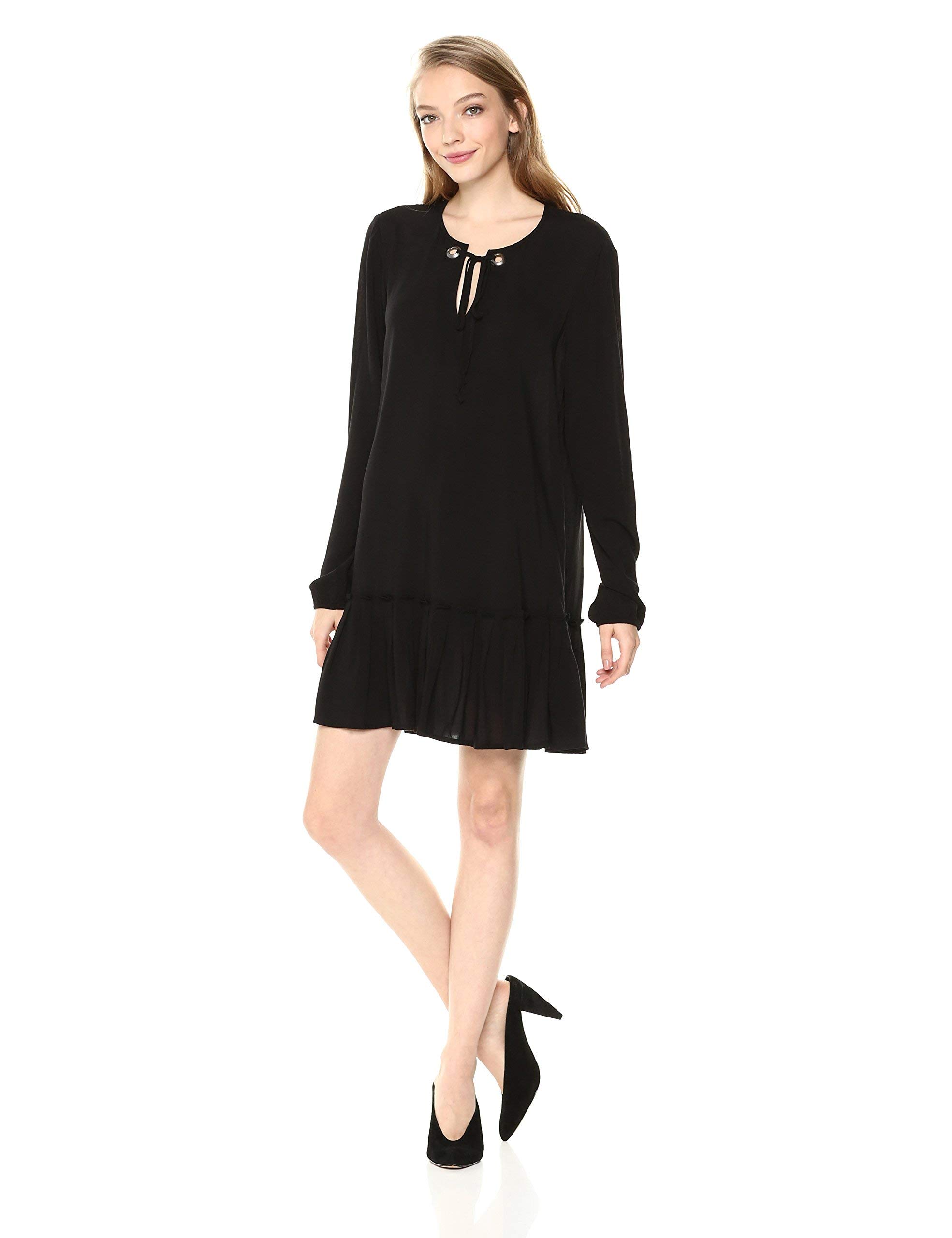 womens Eyelet Tie Dress Casual Dress