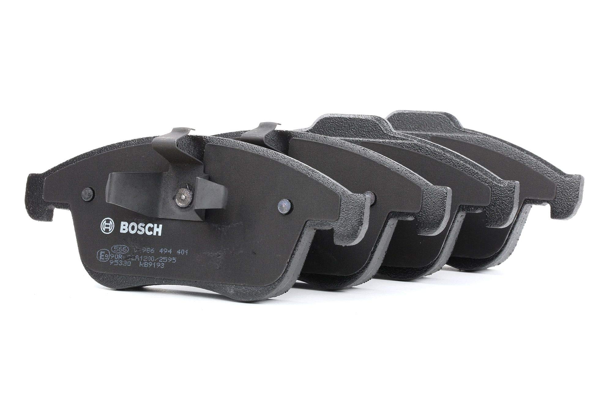 Bosch BP1893 - Pastiglie Freni Auto, Asse Anteriore - Qualità Bosch - Riduzione del Rumore e della Polvere - Certificazione ECE-R90 - Senza Rame - 1 Confezione da 4 Pastiglie - Con Accessori