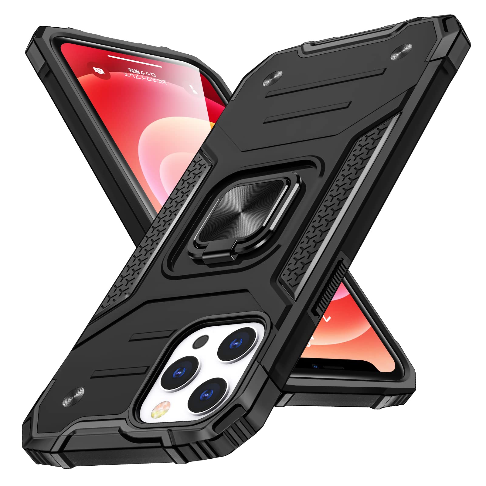 Amazon.co.jp: iPhone 14 pro 対応 ケース リング 耐衝撃 衝撃吸収 米