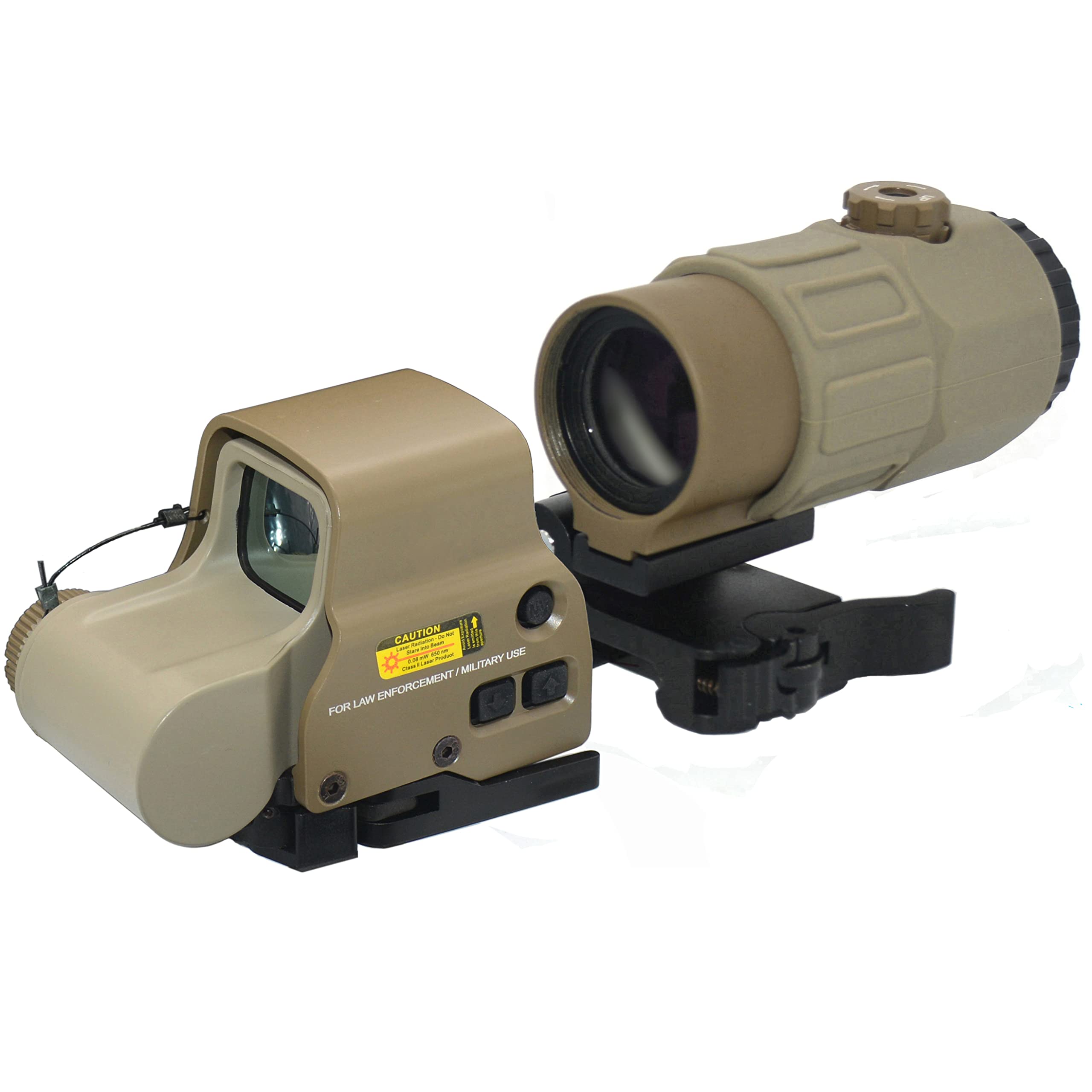 Mirino 558+G45, mirino 558 verde e rosso dot reflex e combo lente d'ingrandimento G45 5X, mirino ottico olografico ibrido con lente d'ingrandimento G45, moltiplicatore di rollover a sgancio rapido,