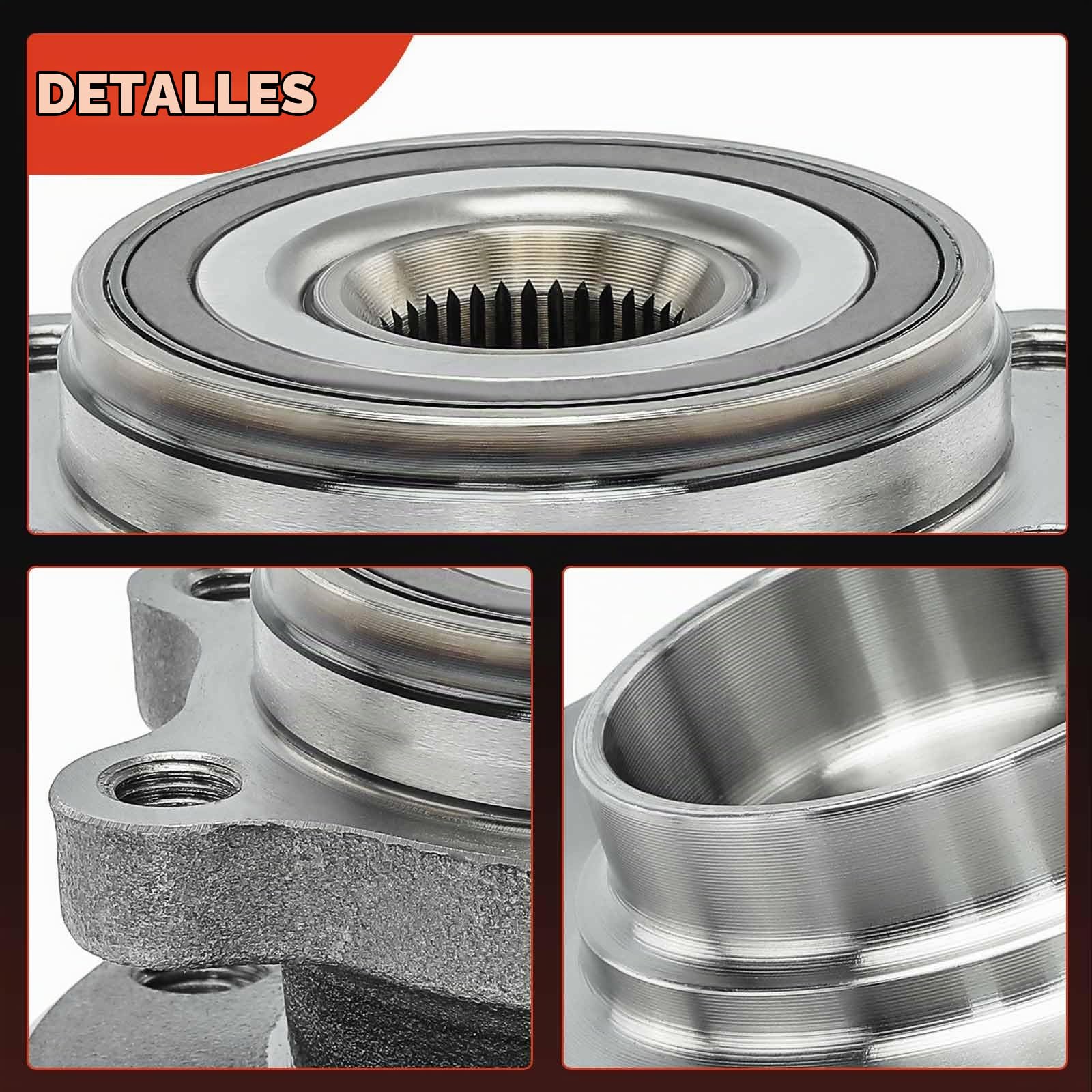 Frankberg Kit de cojinete de rueda 4 orificios delantero 5K0498621 | Admite la función Sensor de Velocidad de las Ruedas Sensor ABS, 4 AGUJEROS, Al frente