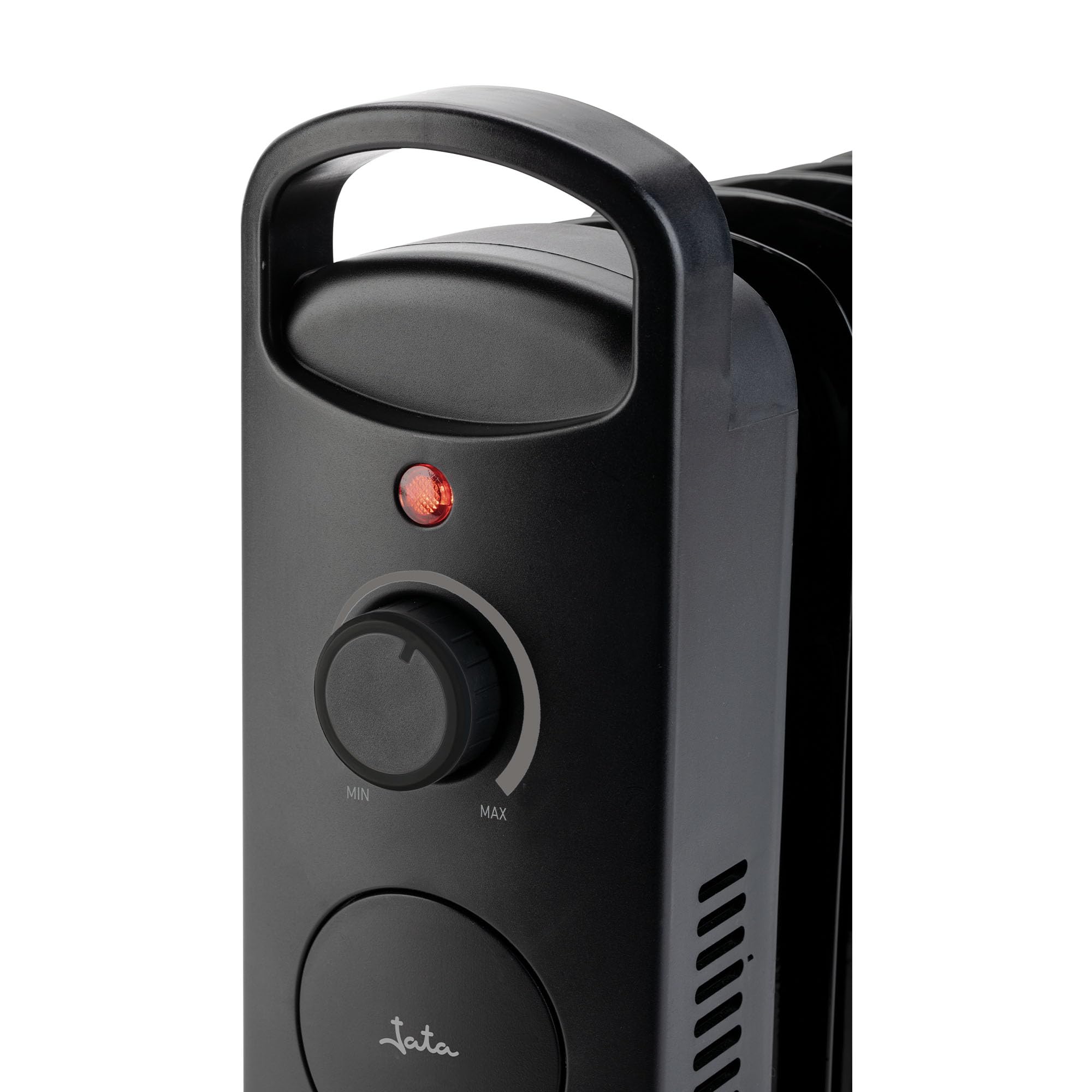 Jata JCRA1667 Radiatore Olio Basso Consumo 850W 7 Moduli Basso consumo energetico. Termostato regolabile. Maniglia Protezione da surriscaldamento. Compatto: 30 x 13 x 38,8 cm
