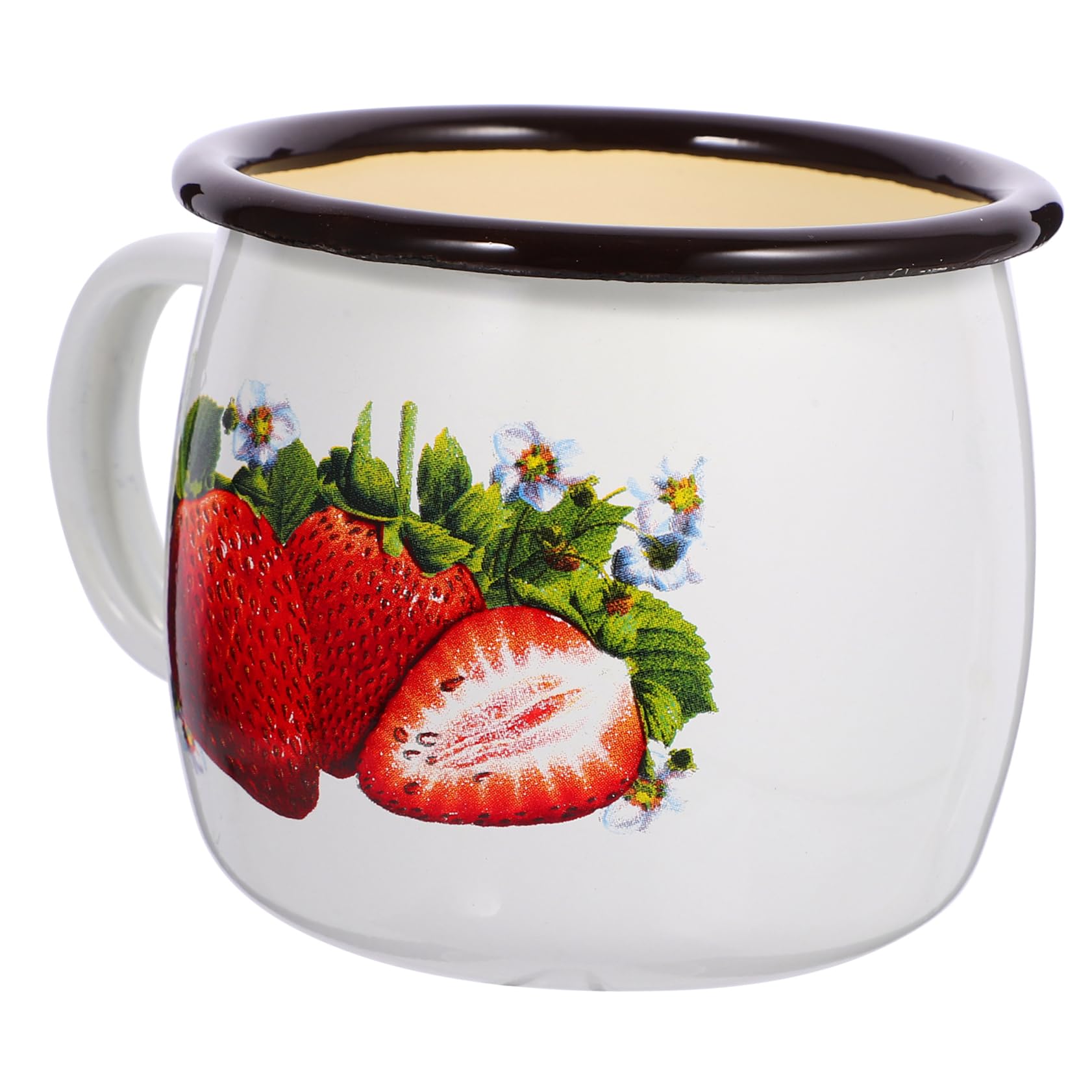 Cabilock 5 Stück Emaille Becher Teetasse Tassen Wassergläser Kaffeebecher Retro Emaille Tee Vintage Stil Zuhause Trink