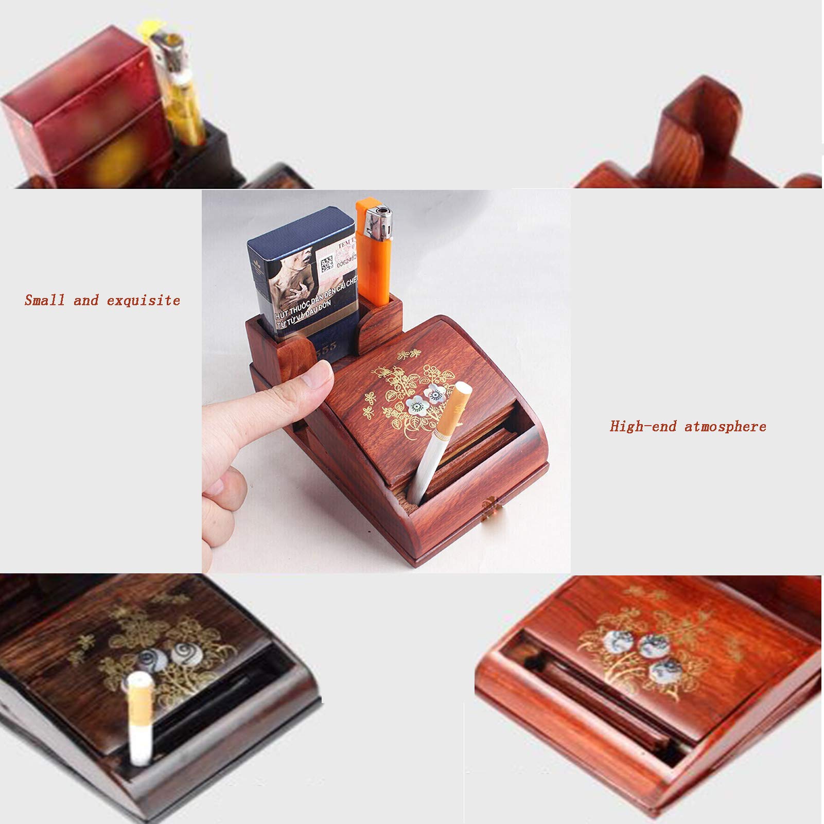 Amazon.co.jp: 木製シガレットケース、シガレットケースホルダー、自動