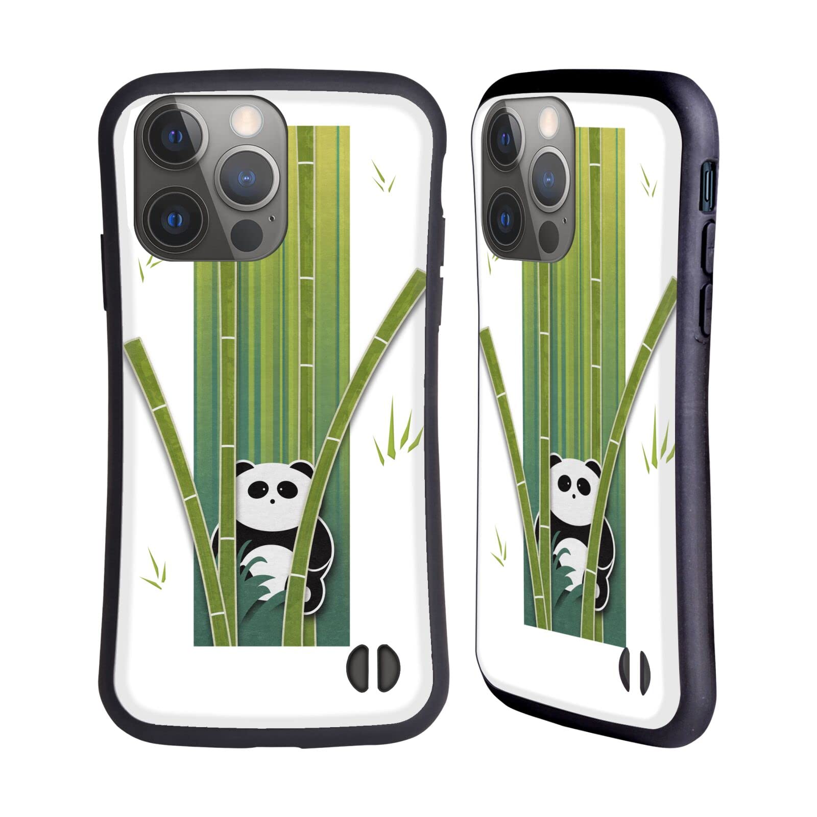 Head Case Designs Officially Licensed Alyn Spiller Bamboo Panda Animal Art Hybrid Case Compatible with Apple iPhone 14 Pro