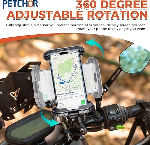 Miniatura 4 de Soporte para teléfono de motocicleta, soporte para manillar de bicicleta, soporte para teléfono celular de motocicleta, compatible con iPhone de 4.7