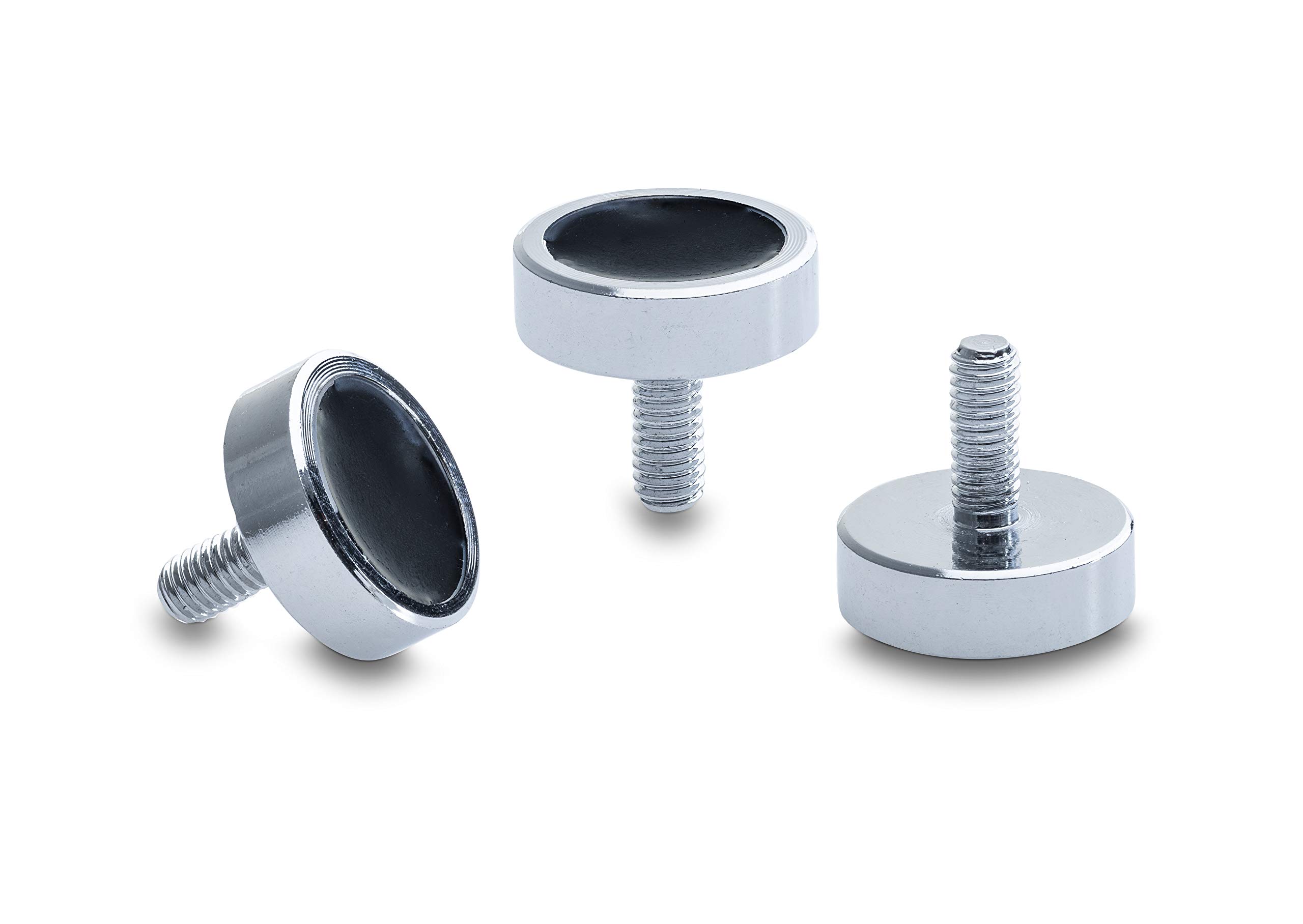 Italfitmagnetisrl | 15 sztuk - Magnesy żywiczne z gwintowanym trzpieniem Neodymowy Siła 8 kg - Średnica 22 mm Grubość 5 mm Łodyga M4X6 do wkręcania