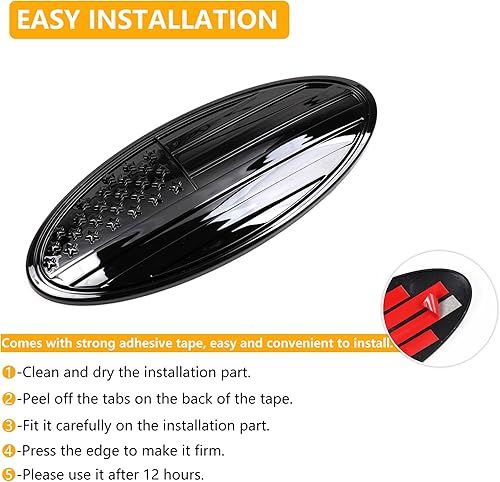 Miniatura 7 de RERPRO Cubierta de emblema para puerta trasera de parrilla delantera de 9.5 pulgadas, compatible con Ford F150 2015-2024, accesorios de decoración