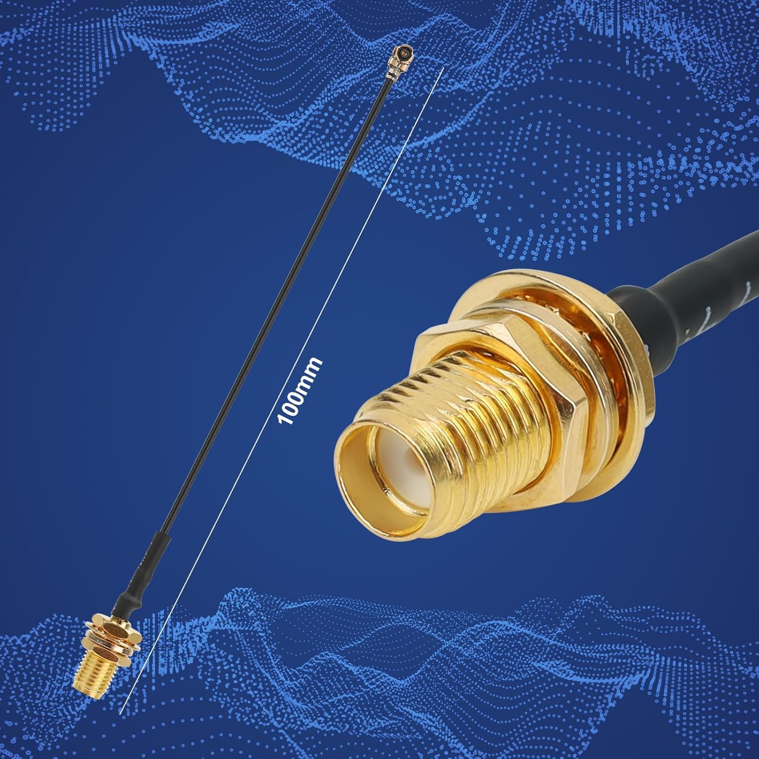 Antenna LoRa 868MHz 10dBi Con Cavo U.FL A SMA, 2 Pezzi, Per ESP32, Meshtastic E IoT, Impermeabile E Resistente