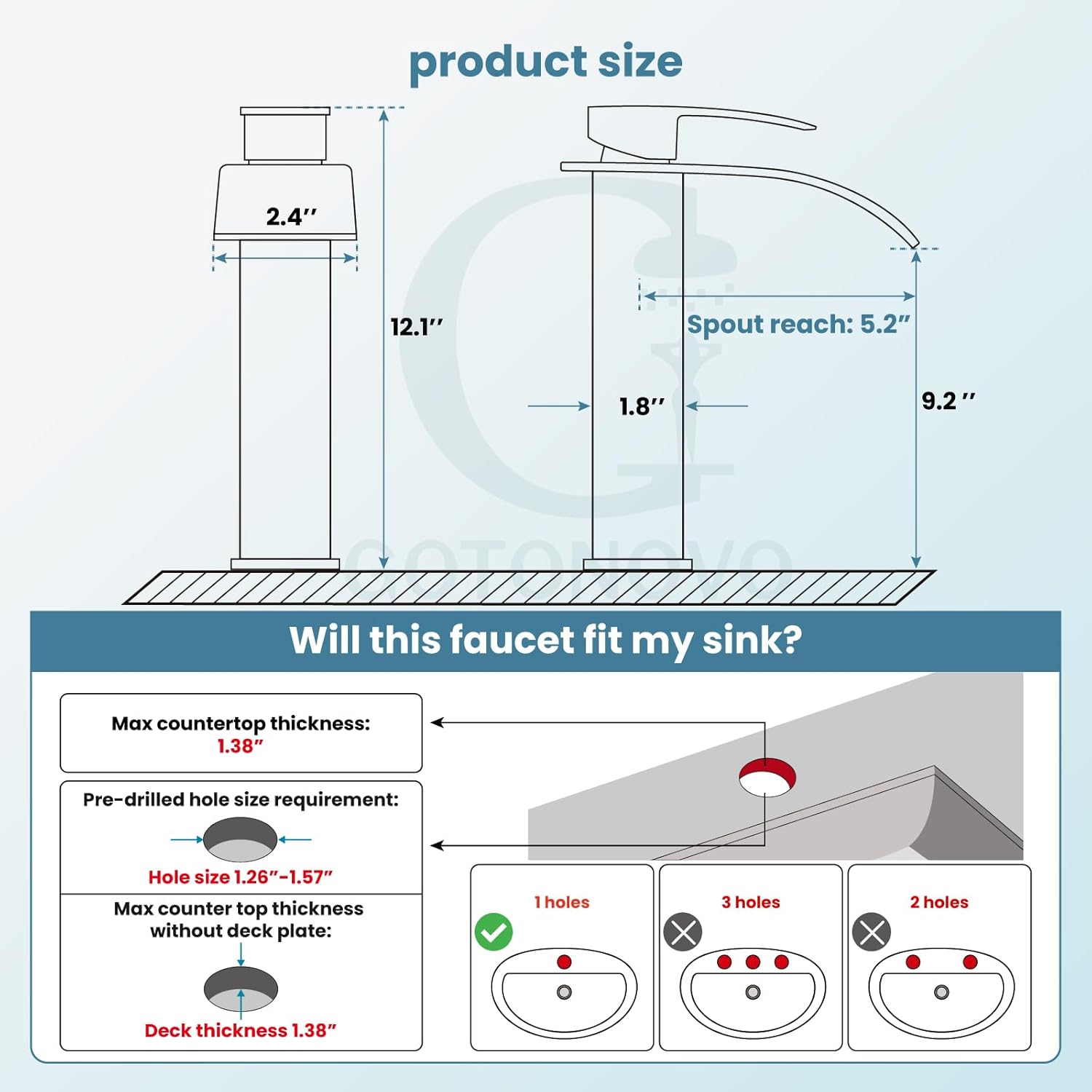 gotonovo Waterfall Tall Bathroom Faucet Single Handle Bathroom Faucets for Sink 1 Hole Stainless Steel Vessel Sink Faucet Modern Mixer Tap Wash Basin Faucet with Pop Up Drain, Brushed Nickel - Image 3