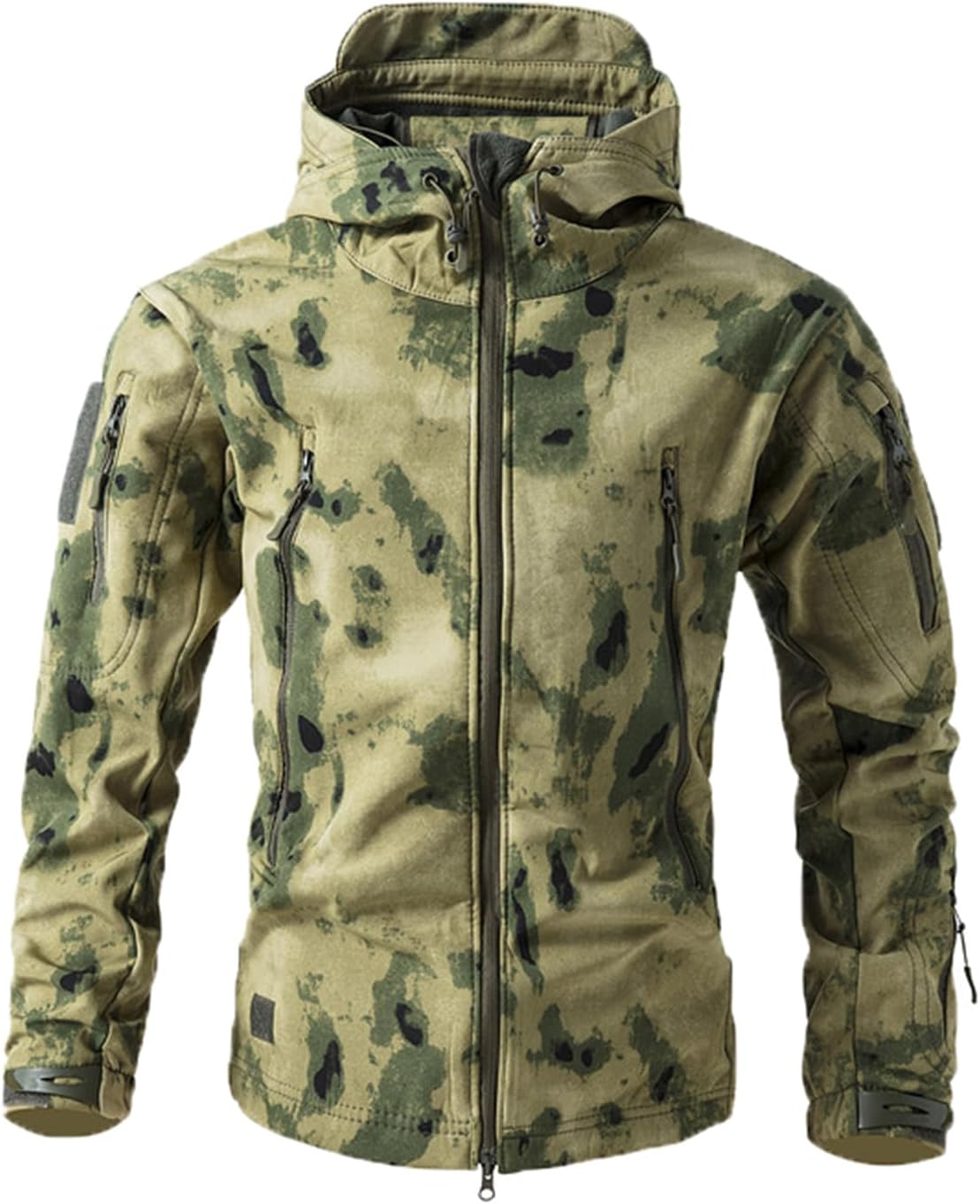 Men's Army Special Ops Military Tactical Jacket Softshell Fleece Hooded Outdoor Coat
