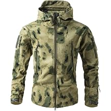 Mens Army Special Ops Military Tactical Jacket Softshell Fleece Hooded Outdoor Coat