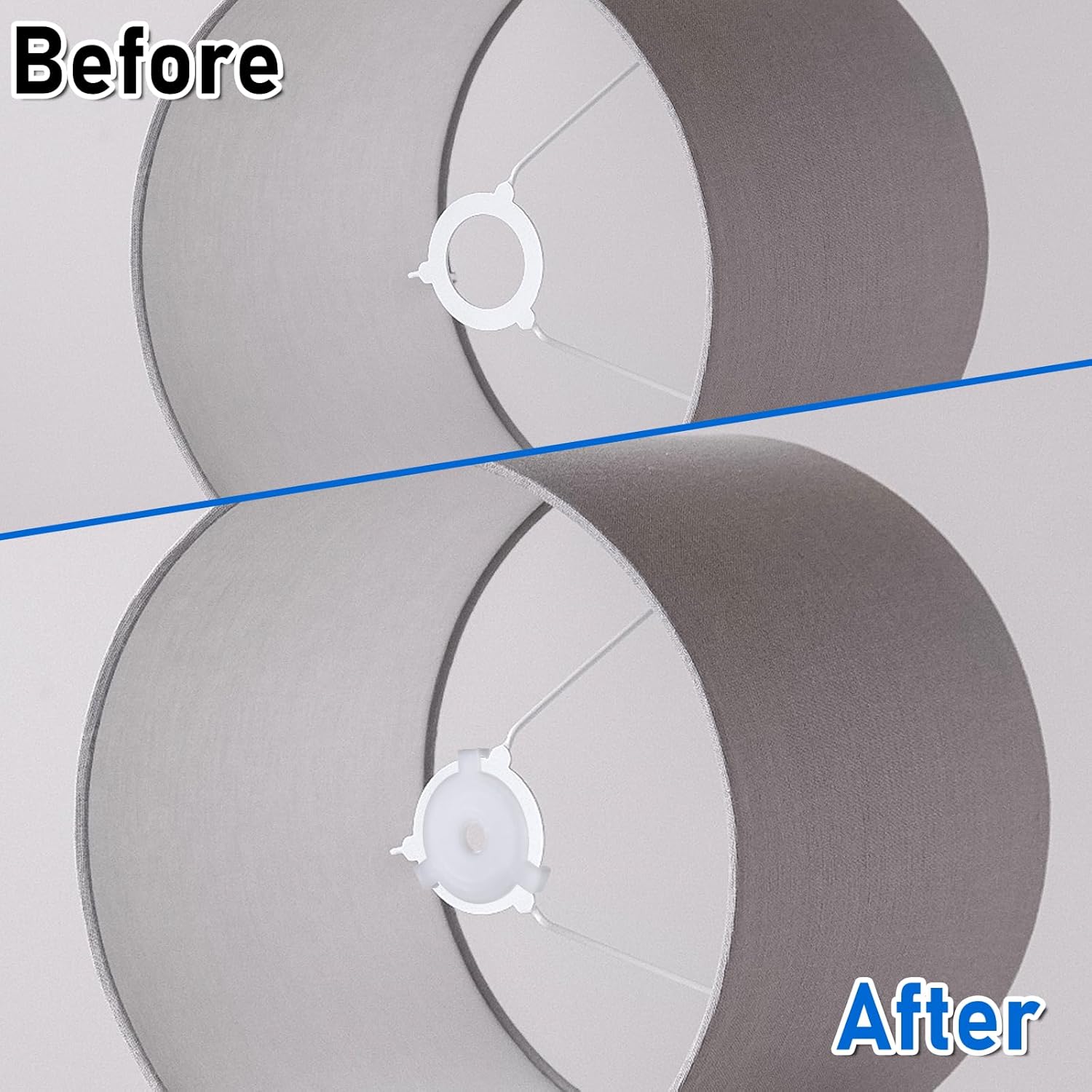 Lamp Shade Adapter Ring, 10Pcs E27 to 3/7" Lampshade Reducer Rings Light Shade Replacement Washer Adapter White Plastic Lampe Rings Adapters Lampe Accessories for Table Lamps Pendant Lights Floor Lamp