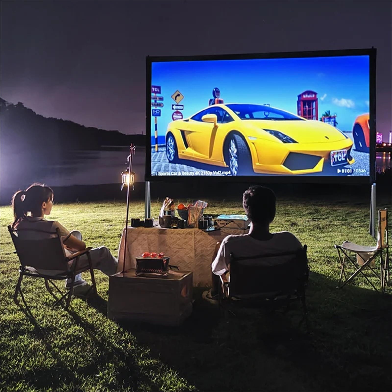 Pantalla De Proyector con Soporte