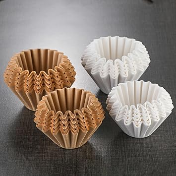 1-2 Cup Coffee Filters, 200 Count Disposable Natural Unbleached Thicken Pleated Filter Replacement for Miniature Mr Coffee, Small Coffee Maker, Single Serve Coffee Pot, Pour Over Coffee Kit