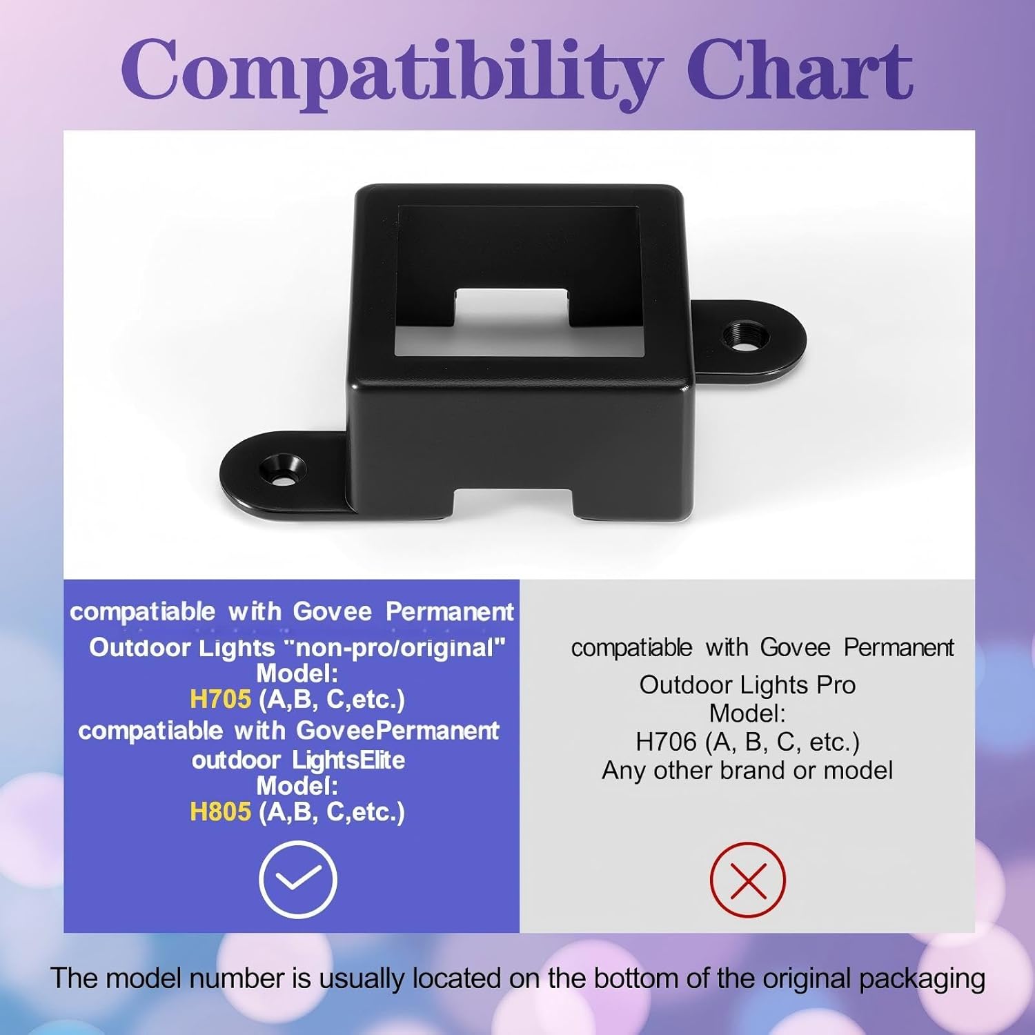 120 Light Clips for Govee H705 H805 with 240 Screws Mounting Clips Compatible with Govee Permanent Outdoor Lights Extension (Black)