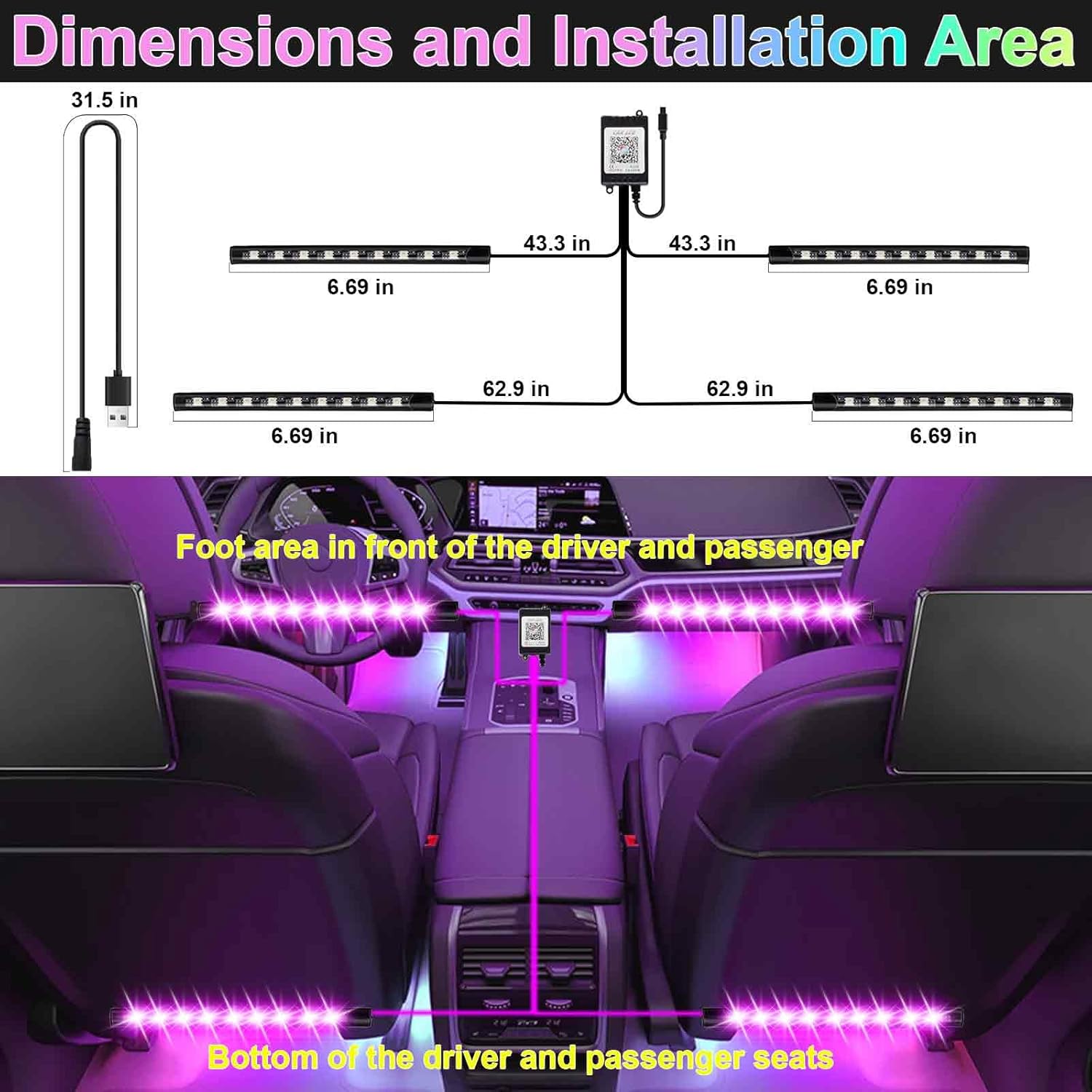 Transform Your Ride: Review of 5V LED Car Interior Lights with Music Sync & Remote Control