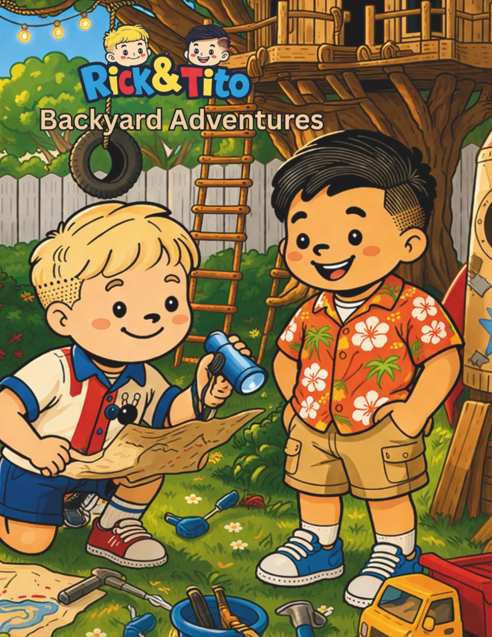Rick and Tito's Backyard Adventures: A Fun Coloring Book for Kids Ages 4–8
