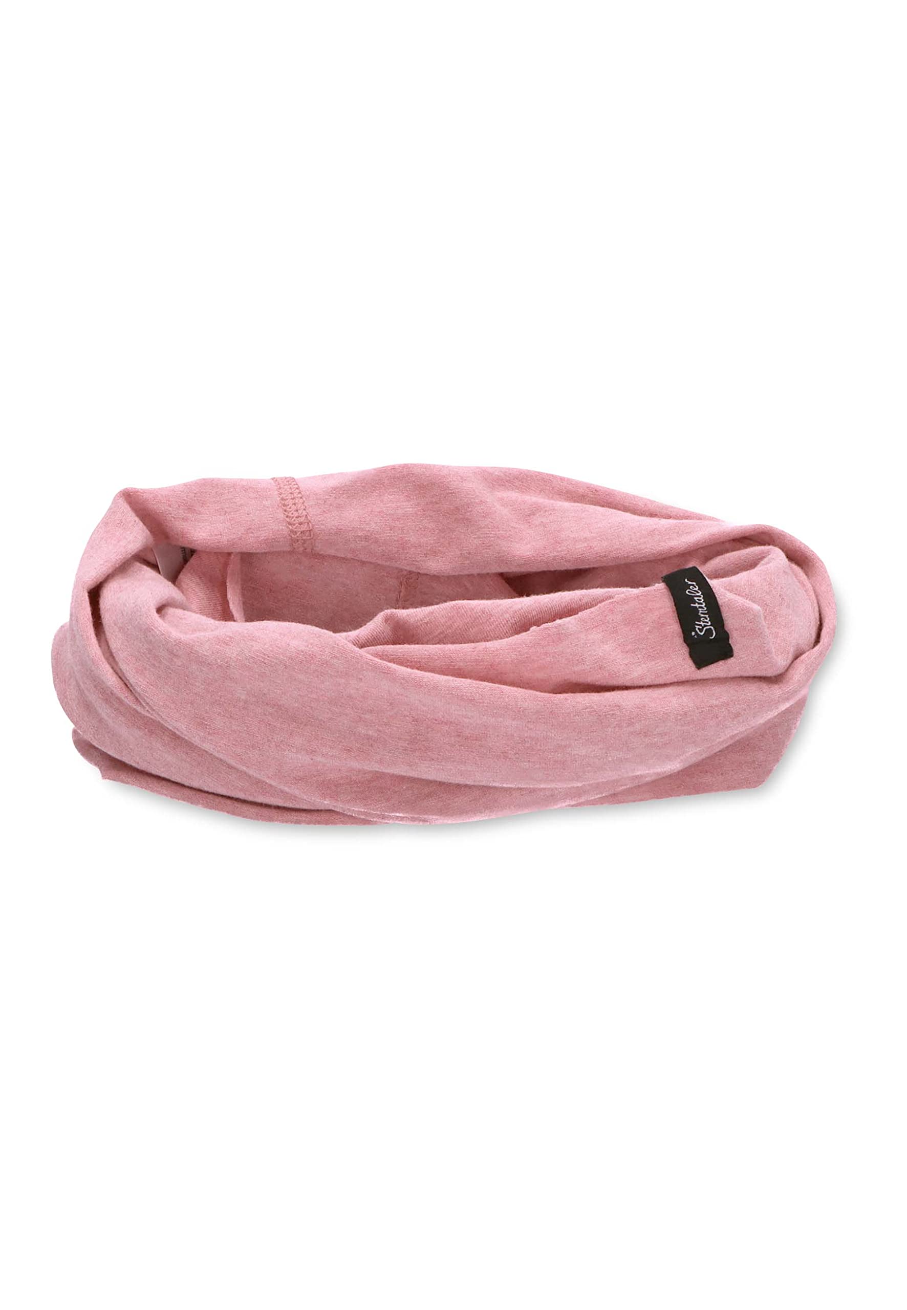 Sterntaler OCS Multifunktionstuch Melange – Mädchen Tuch aus Bio-Melange-Singlejersey – vielseitig tragbar als Mütze, Halstuch, Haarband & mehr – samtrosa, Gr. 2