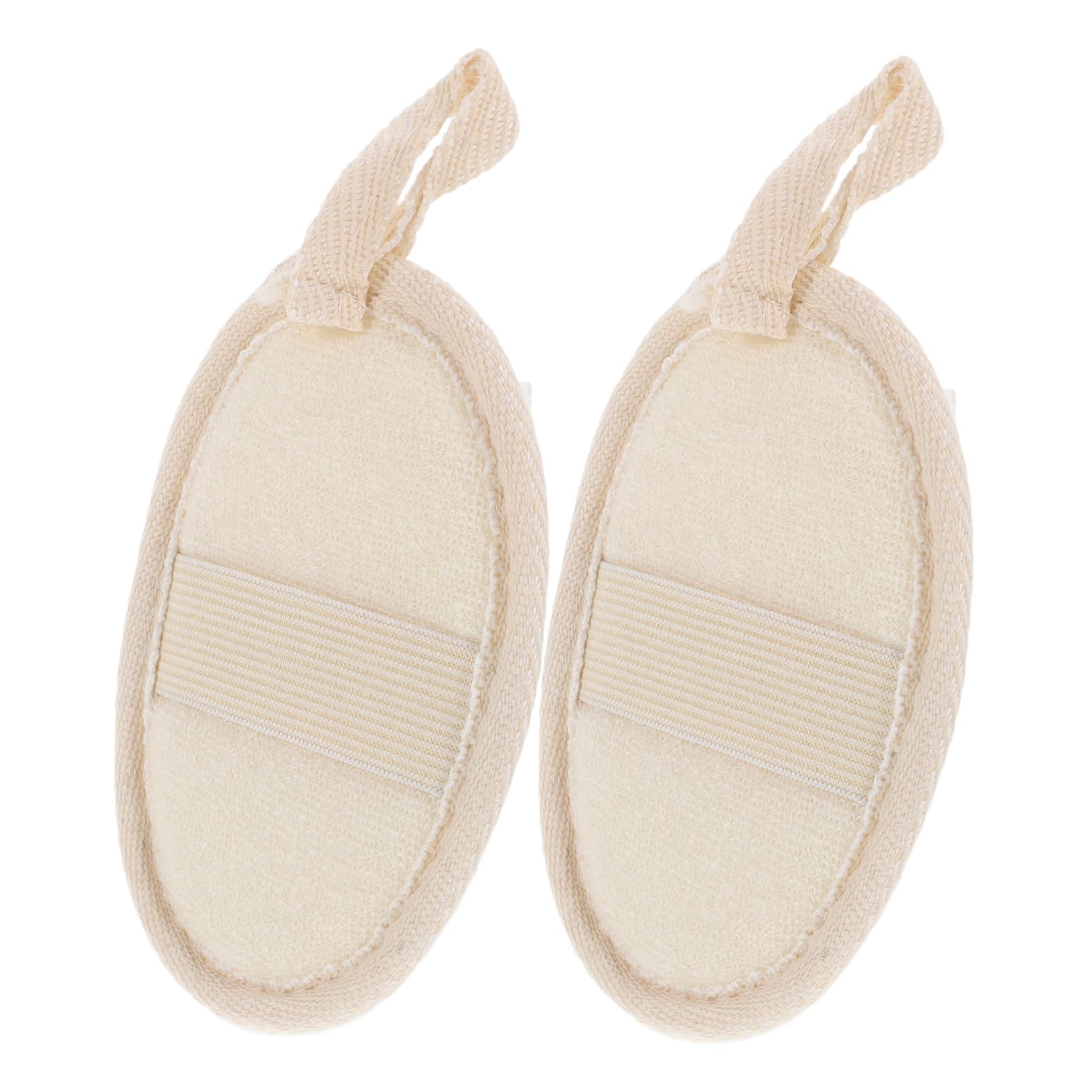 2pcs Exfoliating Loofah Sponge Pads for Body Scrubbing Gentle Massage Towels for Soft Skin Portable Facial Washcloths for Spa and Shower Use for Men Women