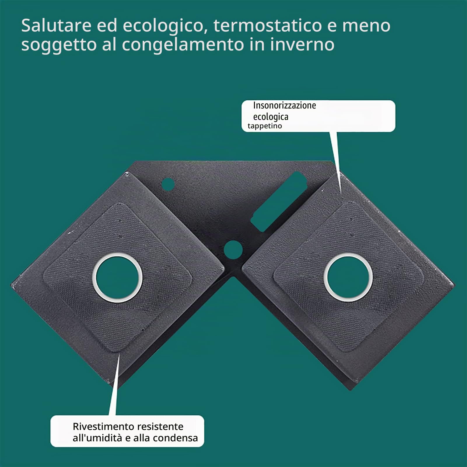 Lavello da Cucina ad Angolo Nano, Lavastoviglie a Doppio Lavello, Forma a L ad Angolo Ispessito, Lavello Multifunzionale con Portacoltelli