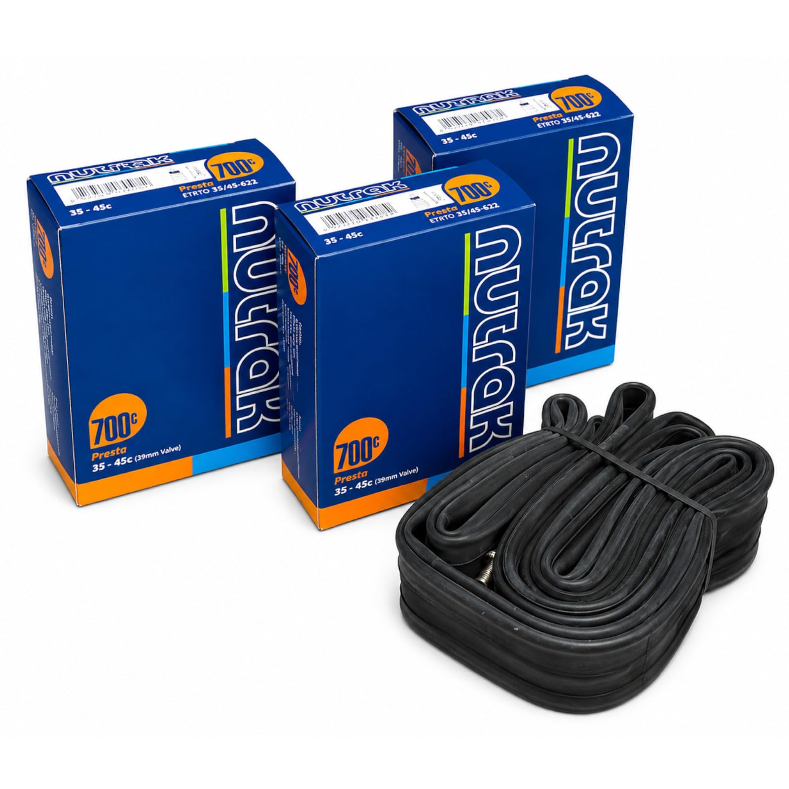 Contrast Nutrak 700 x 35-45c Bike Inner Tubes - Presta Valve (Pack of 3)