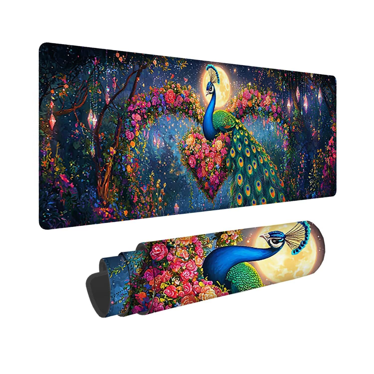 Podkładka pod mysz do gier, 1600 x 800 mm XXL Podkładka pod mysz do gier, duża, antypoślizgowa, wodoodporna, rozszerzona długa klawiatura, akcesoria biurowe, do gier, komputera, komputera, prezenty