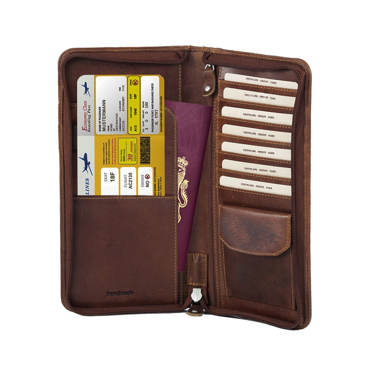 Greenland Montana Funda de Pasaporte Piel 25 cm
