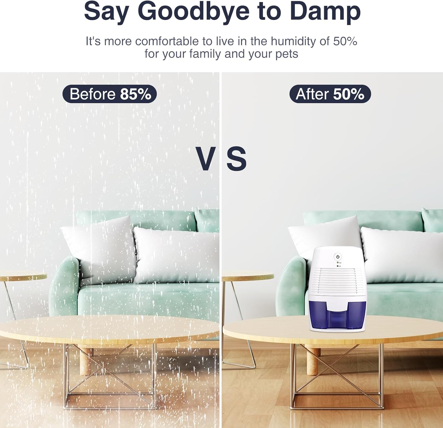 Dehumidifier, portable household small dehumidifier, quiet and energy-saving mini dehumidifier equipped with automatic shut-off, dehumidification is suitable for bedrooms, bathrooms, kitchens, offices