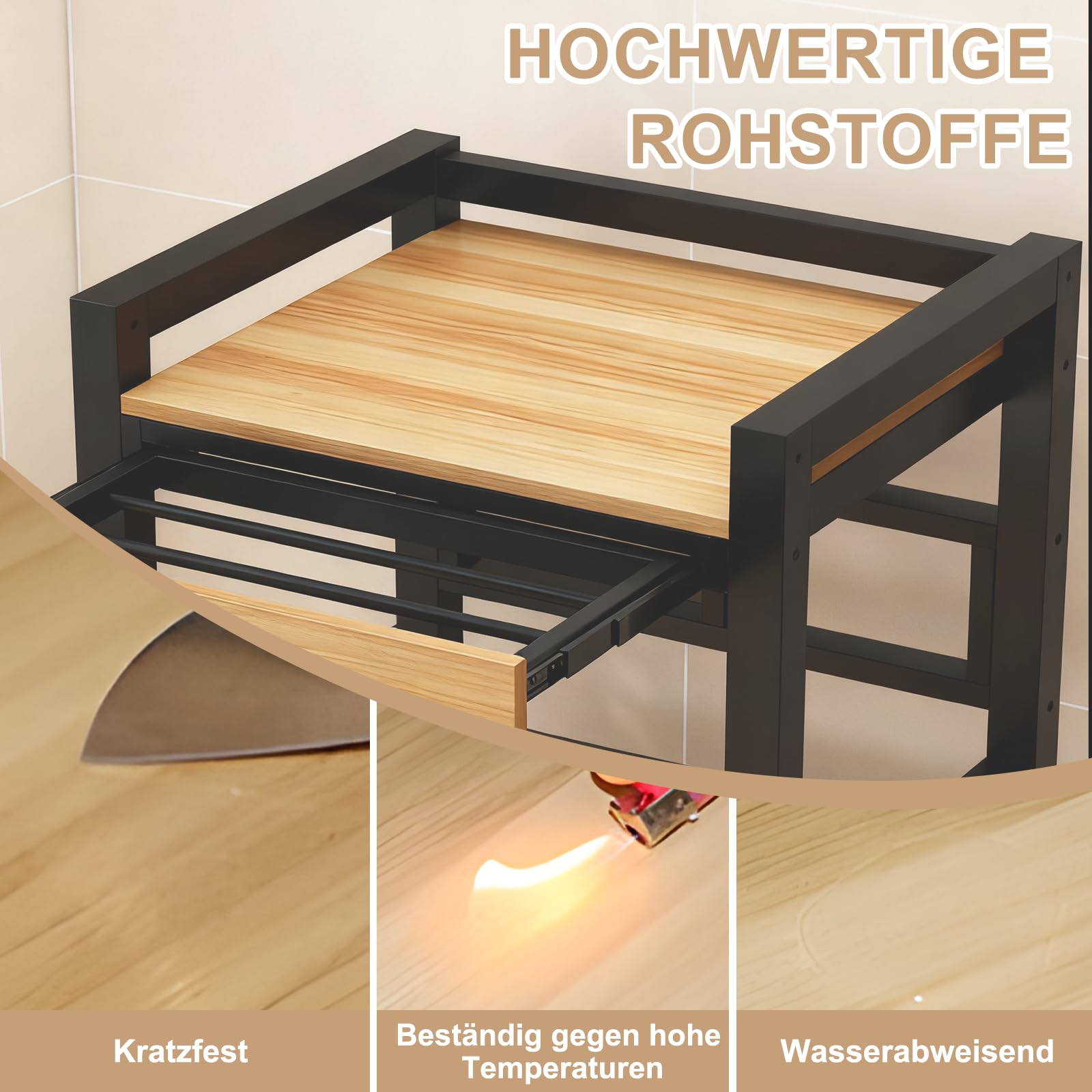 Lagerregal üBer Der Trommel Mit Stapelbaren Waschmaschine Und Trockner Racks-Portable WäScherei Racks bis Zu 300kg für üBer-Maschine Lagerung-mit Trocknungsstab (Schwarz)